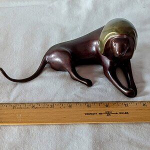 Loet Vanderveen Limited Edition Reclining Bronze Lion with COA